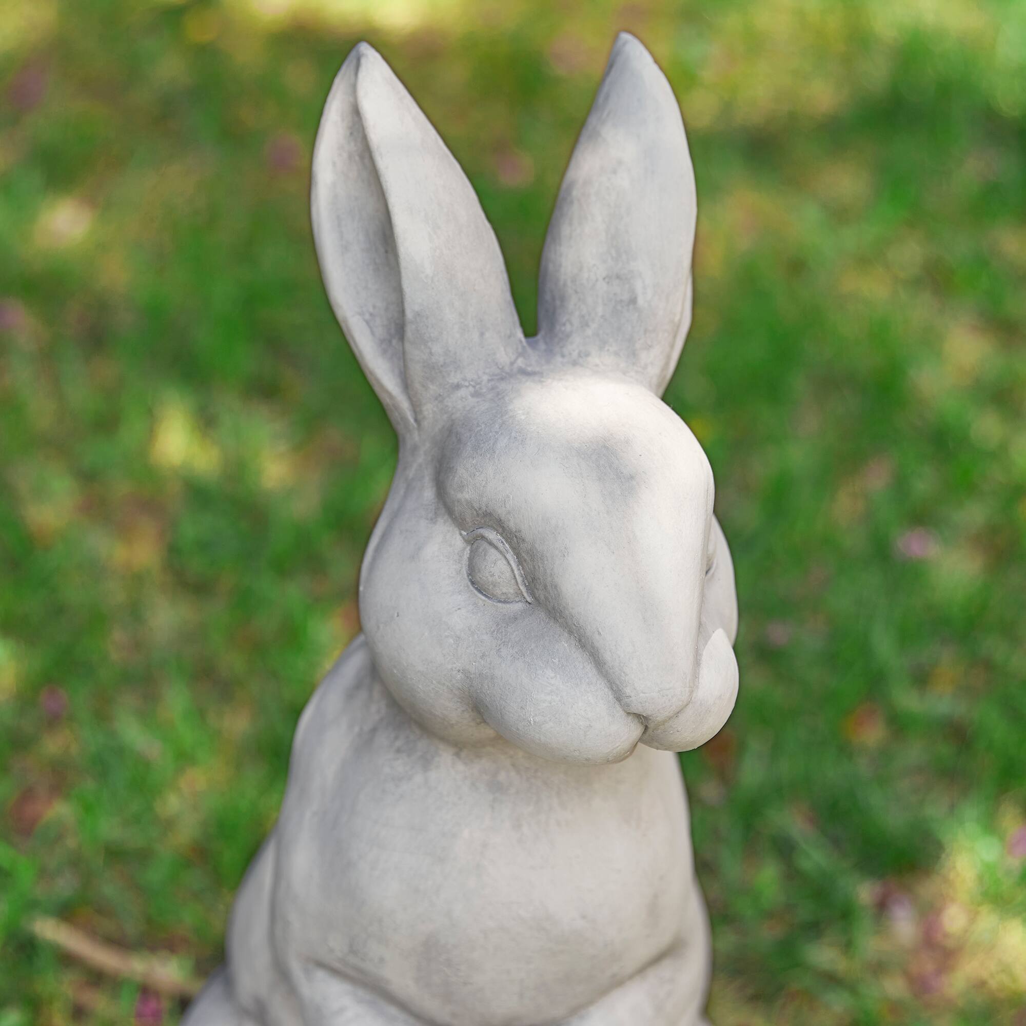 Glitzhome® 22.75" MGO White Standing Rabbit Statue